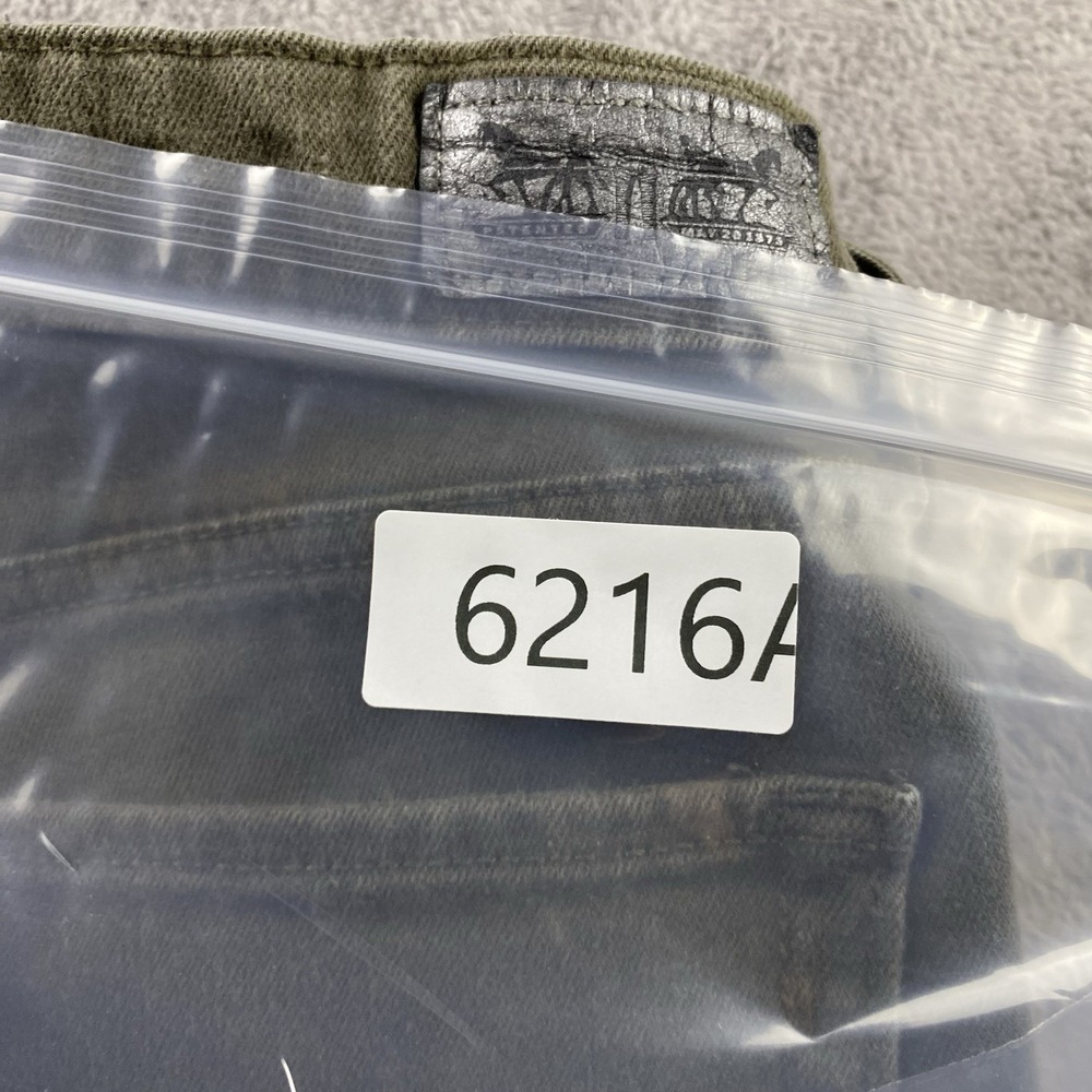 Levis Mid Rise Skinny Jeans Womens 6M 28x28 Olive Green Pants Mid Rise - Picture 15 of 15